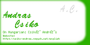 andras csiko business card